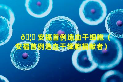 🦍 安福首例造血干细胞（安福首例造血干细胞捐献者）
